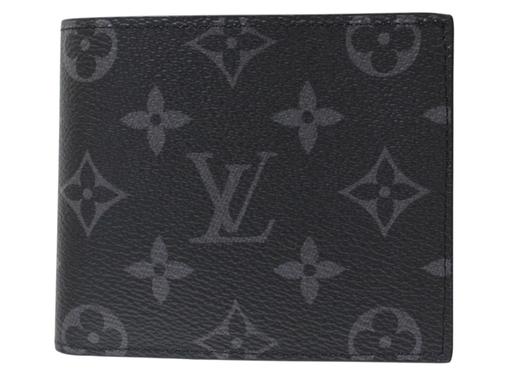 Louis Vuitton Portefeuille Marco NM Wallet Monogram Canvas Eclipse Black Gray